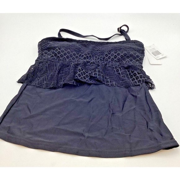Island Escape Other - Island Escape Black Tankini Swimsuit Top Size 6. NEW